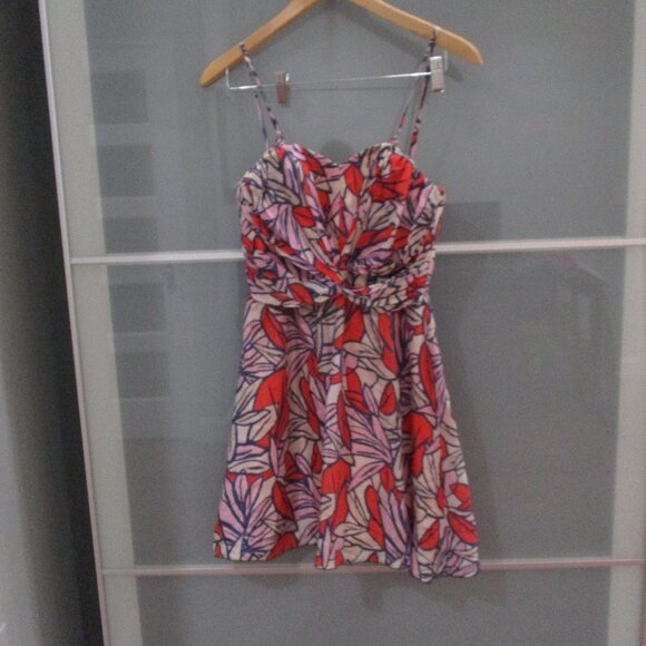 Claudia Larreta Spaghetti Strap Twisted Front Mini Dress - Picture 1 of 3